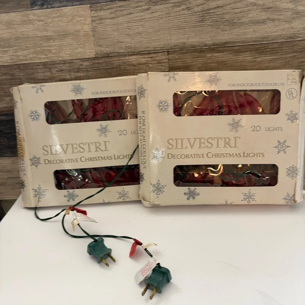 2pk Silvestri Vintage Red Chili Pepper Christmas Lights 20ct Indoor Outdoor Set